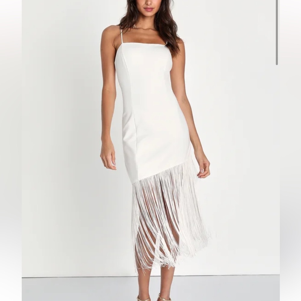 Lulus fringe dress bridal